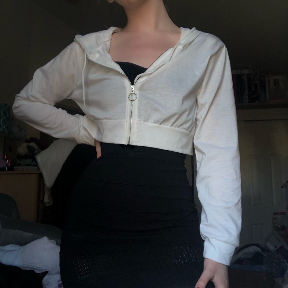 White cropped mini jacket - Picture 2 of 4